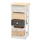 Baxton Studio Adonis Mid-Century Transitional Multi-Colored Wood 3-Drawer Storage Unit with Basket 198-12274-ZORO - alternate 5